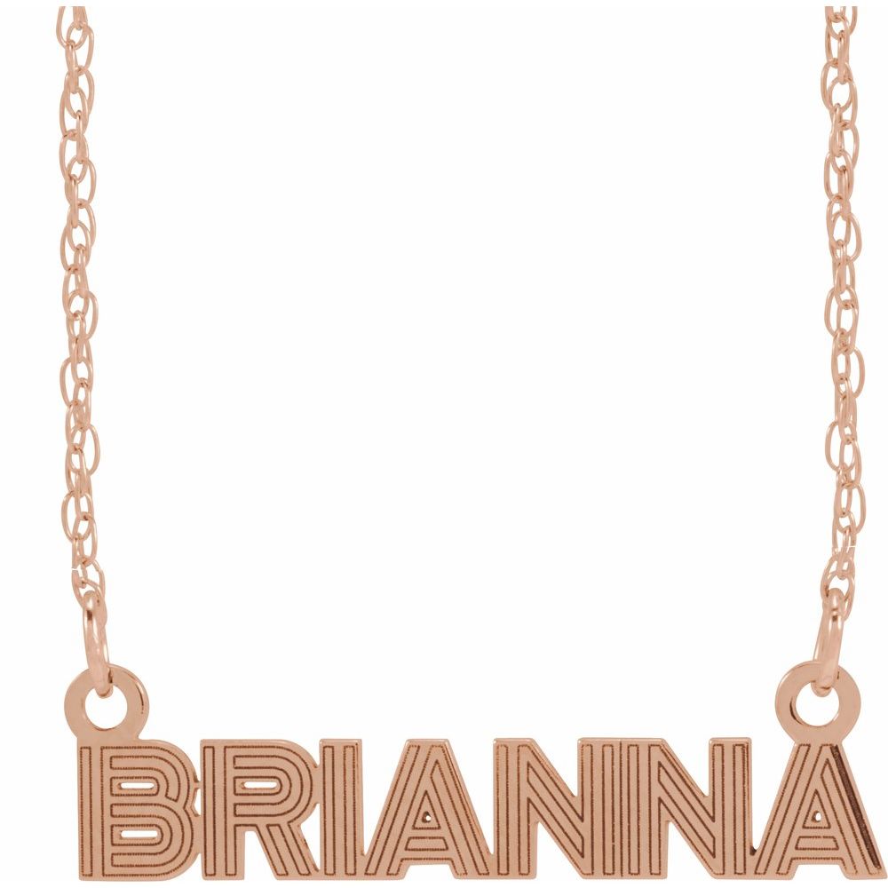 Textured Nameplate Necklace