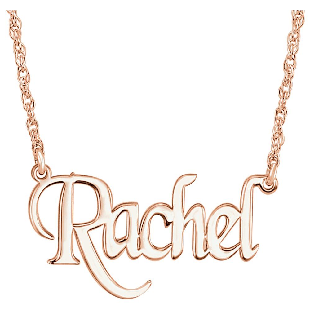 Block Single Name 18" Necklace