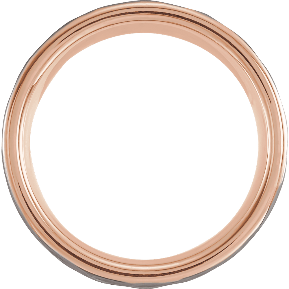 Ember Alloy – 18K Rose Gold Tungsten Band