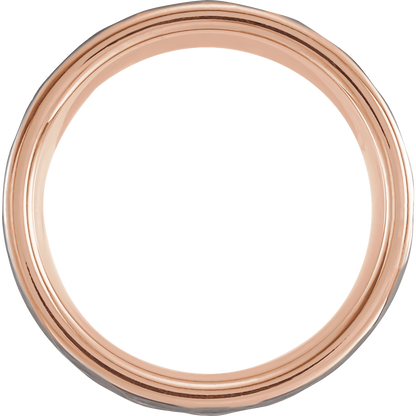 Ember Alloy – 18K Rose Gold Tungsten Band