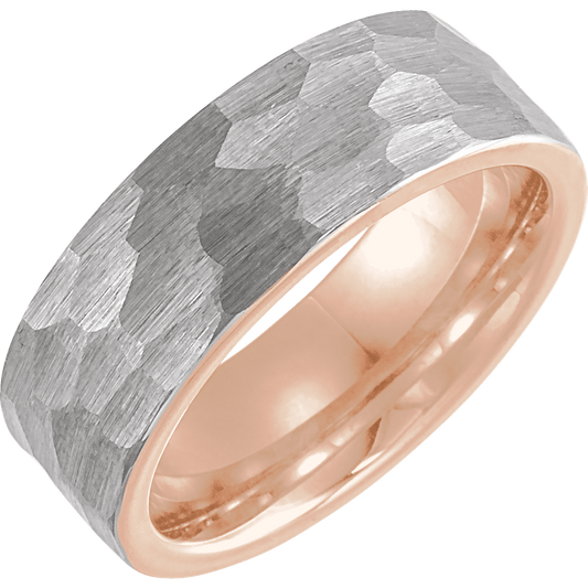 Ember Alloy – 18K Rose Gold Tungsten Band