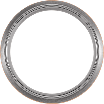 Eternal Ember – 18K Rose Gold Tungsten Band