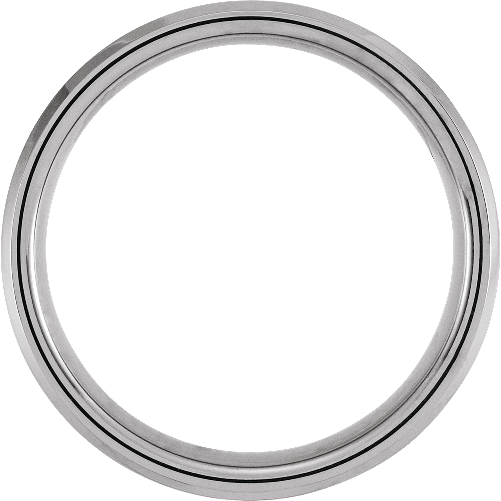 Obsidian Flare – Tungsten Beveled Band with Color Inlay