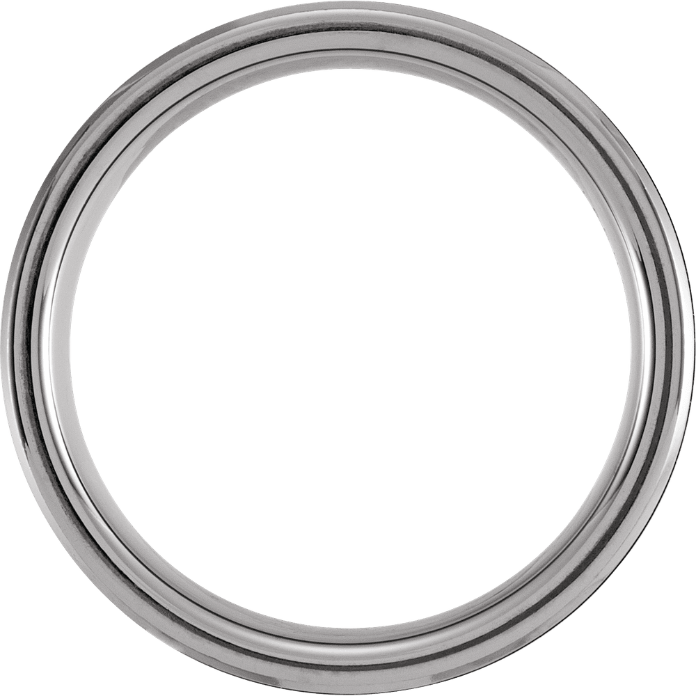 The Abyss – Blue Tungsten Beveled-Edge Grooved Band (7mm)