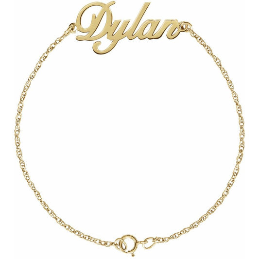 Script Nameplate Bracelet