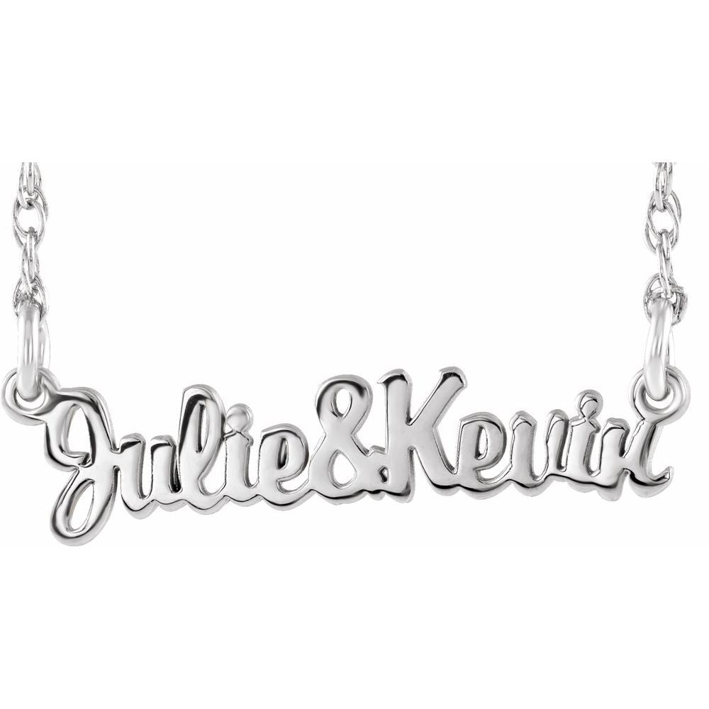 Script Couples Name Necklace