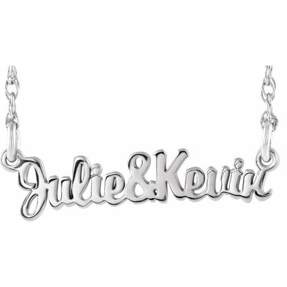 Script Couples Name Necklace