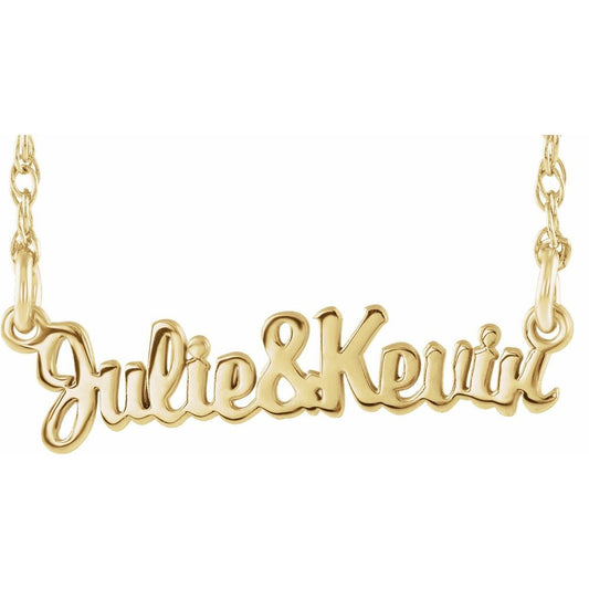 Script Couples Name Necklace
