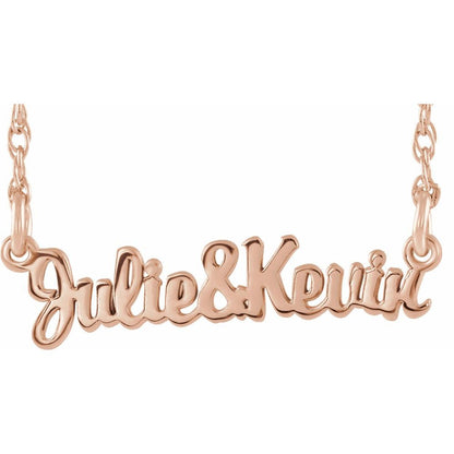 Script Couples Name Necklace