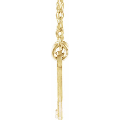 Natural Diamond Infinity-Inspired Script Single Name 18" Necklace
