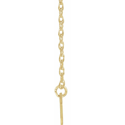 Standard Block Nameplate 16-18" Necklace