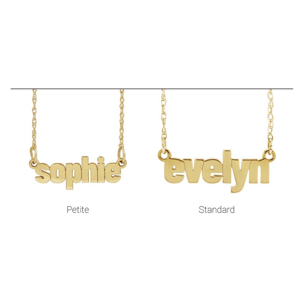 Standard Block Nameplate 16-18" Necklace