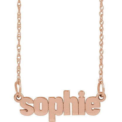 Petite Block Nameplate 16-18" Necklace