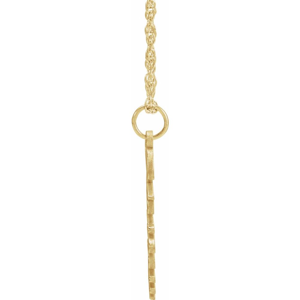 Vertical Script Nameplate Necklace