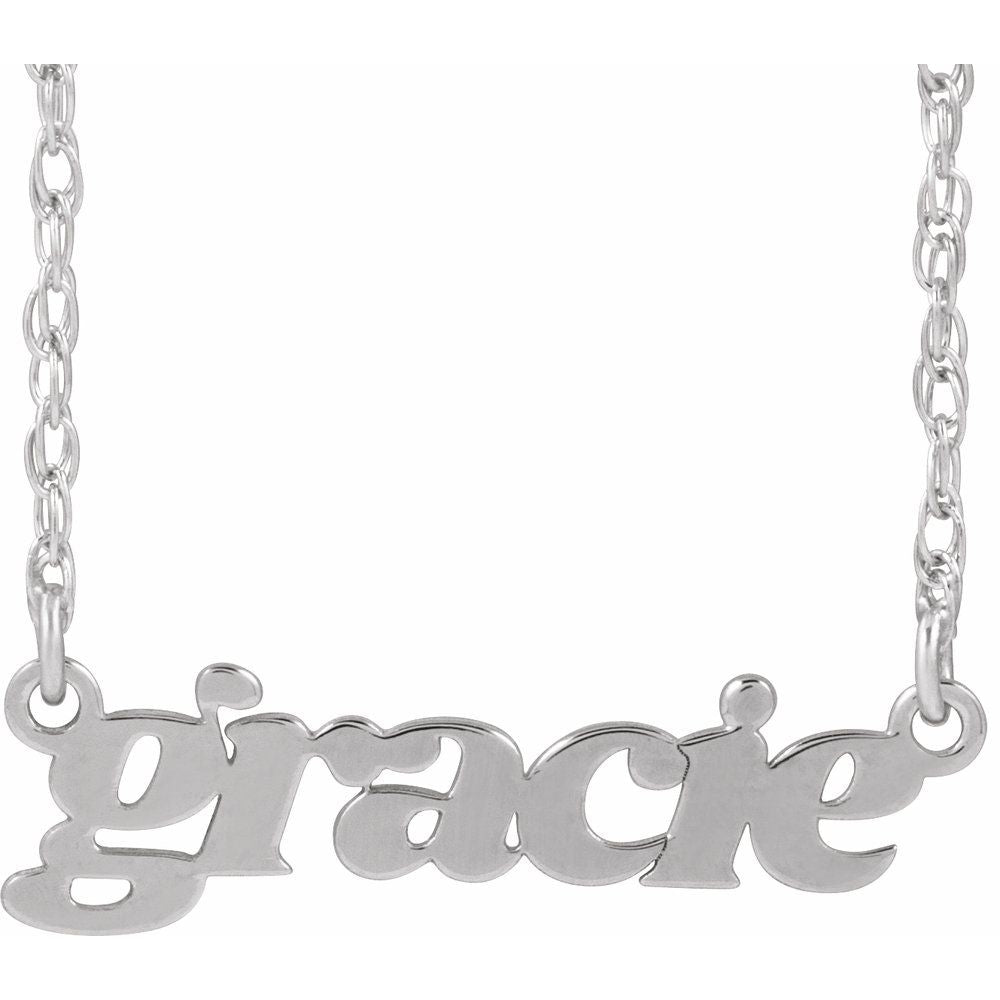 Retro Nameplate 16-18" Necklace