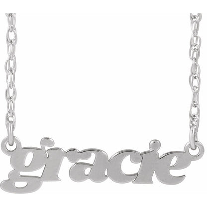 Retro Nameplate 16-18" Necklace