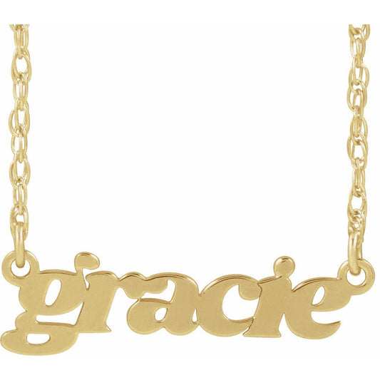 Retro Nameplate 16-18" Necklace