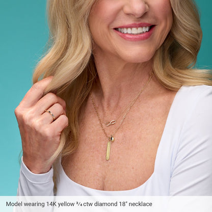 Natural Diamond Infinity-Inspired Mom Necklace