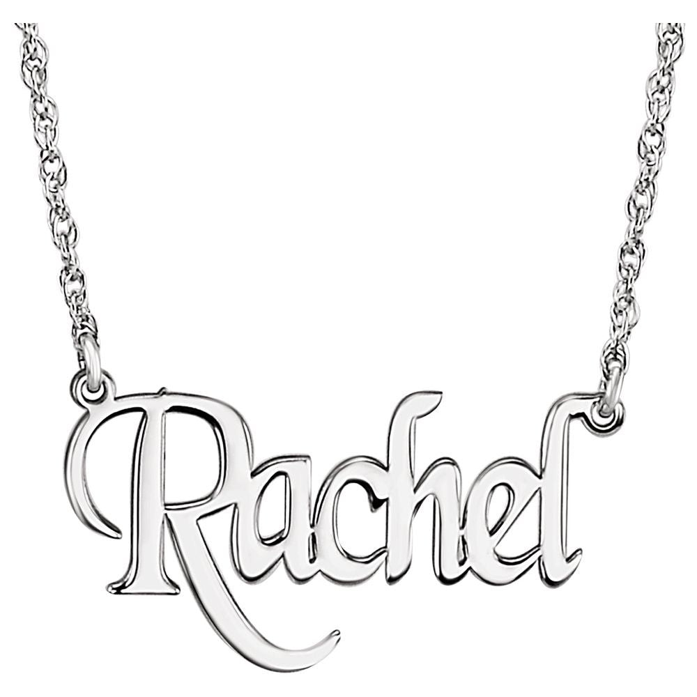 Block Single Name 18" Necklace