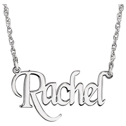 Block Single Name 18" Necklace