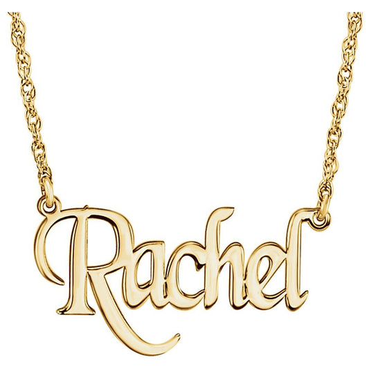 Block Single Name 18" Necklace