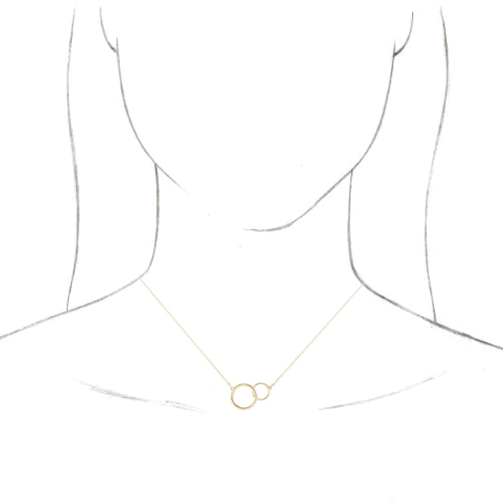 Interlocking Circle 16-18" Necklace