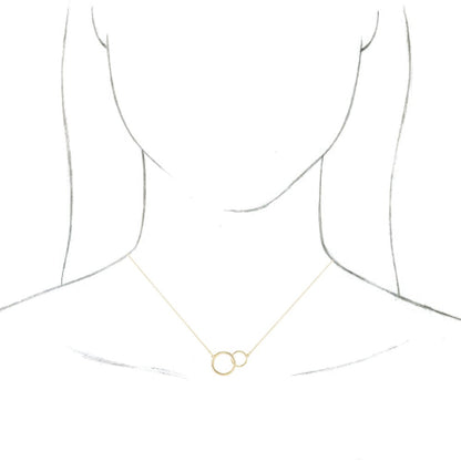 Interlocking Circle 16-18" Necklace