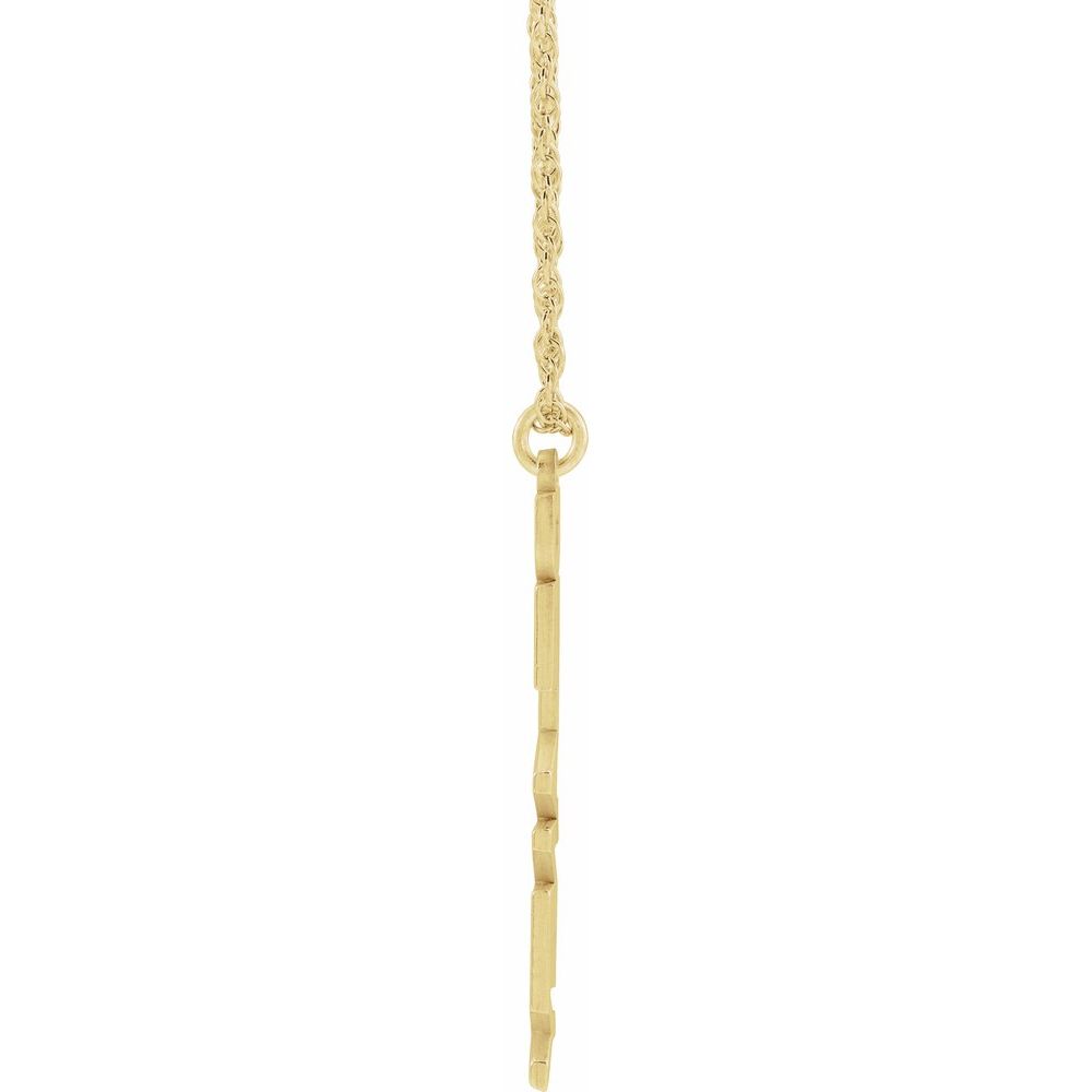 Vertical Block Single Name 18" Necklace