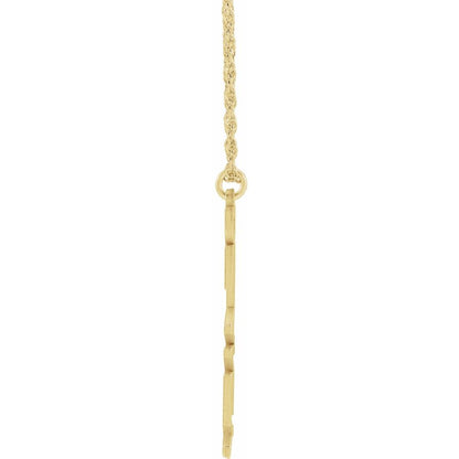 Vertical Block Single Name 18" Necklace