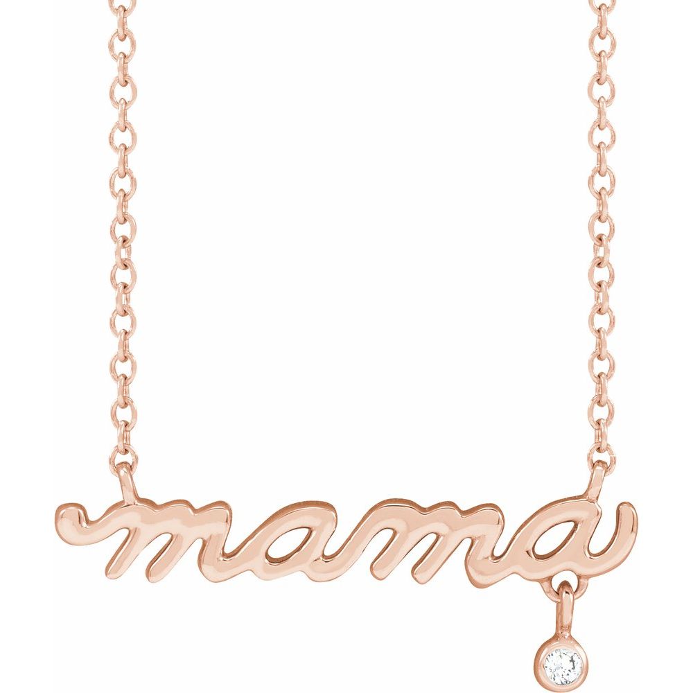 Natural Diamond Mama 18" Necklace