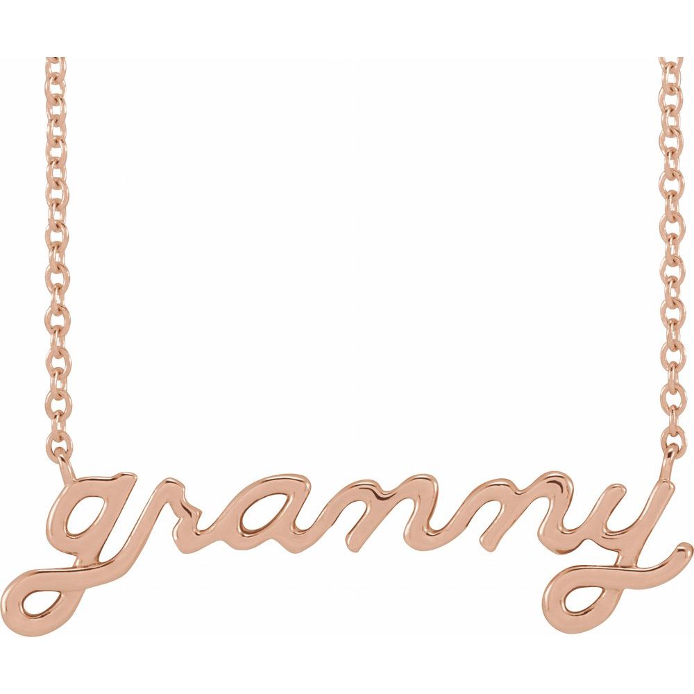 Lowercase Script Granny 18" Necklace