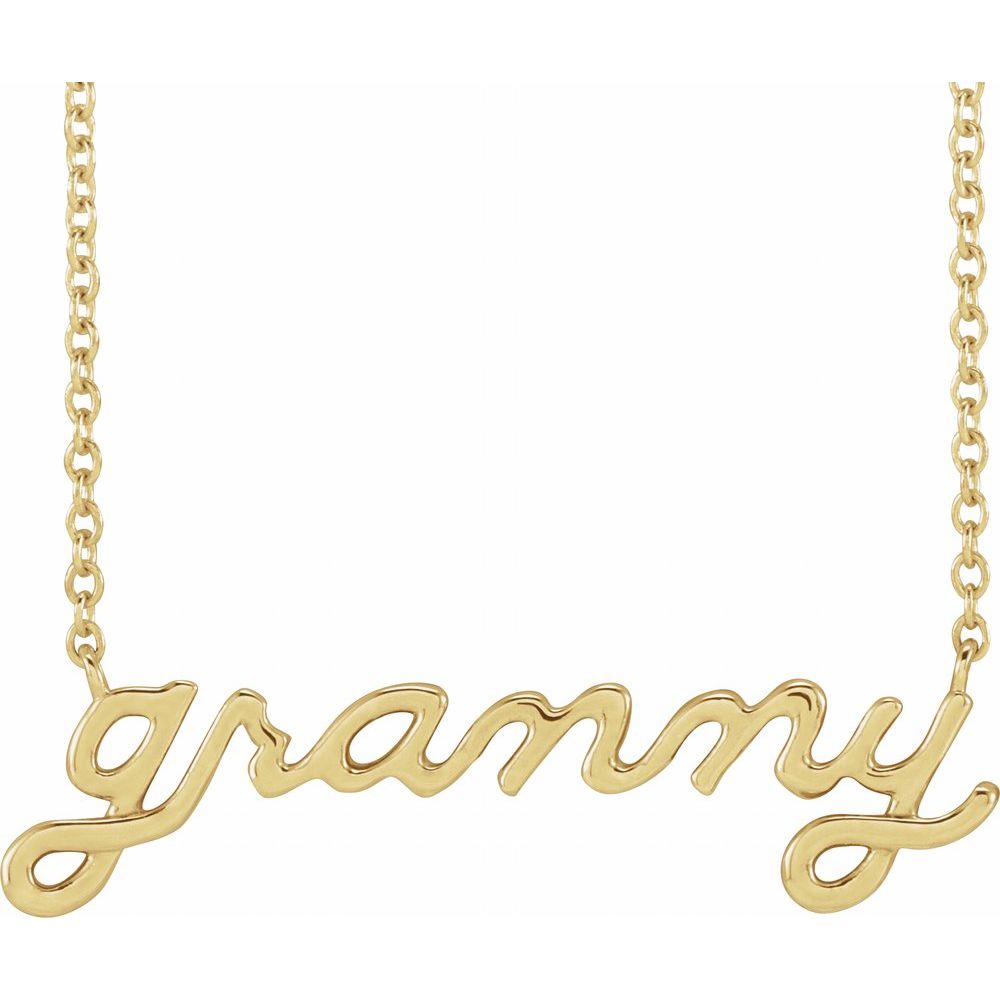 Lowercase Script Granny 18" Necklace
