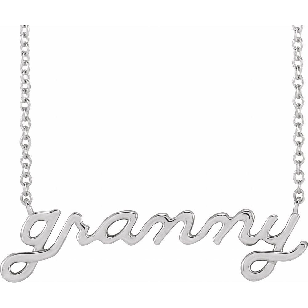 Lowercase Script Granny 18" Necklace