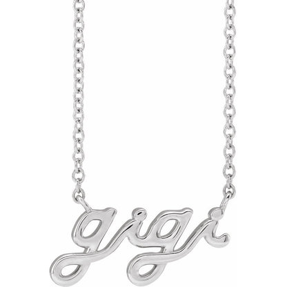 Lowercase Script Gigi 18" Necklace