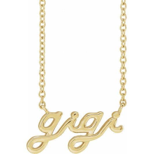 Lowercase Script Gigi 18" Necklace