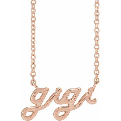 Lowercase Script Gigi 18" Necklace