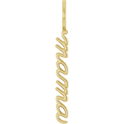 Vertical "Mama" Charm/Pendant