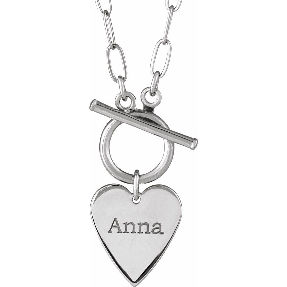 Engravable Toggle 18" Necklace