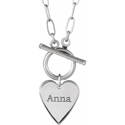 Engravable Toggle 18" Necklace