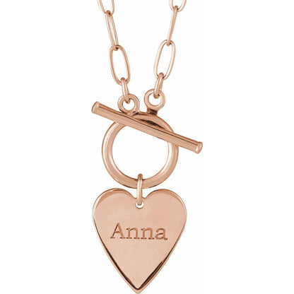Engravable Toggle 18" Necklace