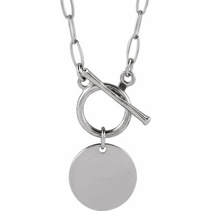 Engravable Toggle 18" Necklace