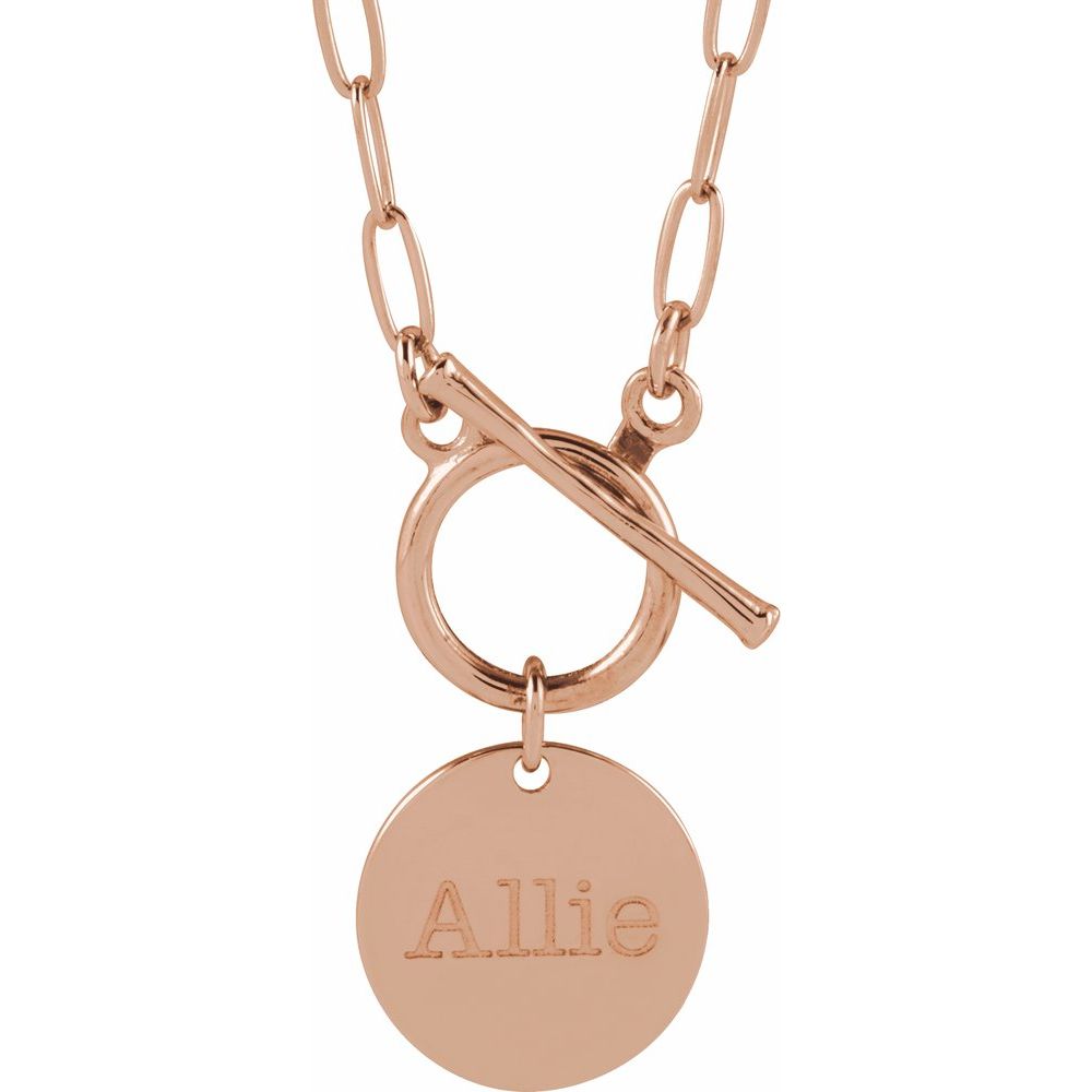 Engravable Toggle 18" Necklace