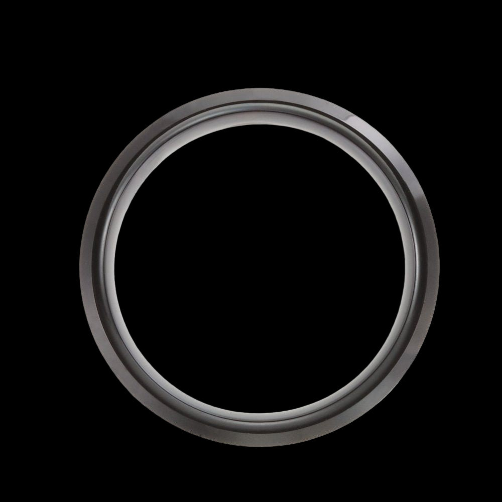 The Eclipse – Black Tungsten Beveled-Edge Ring