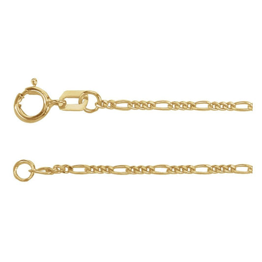 1.28 mm Figaro Chain
